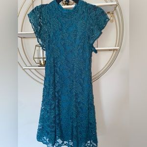 Zunie size 5 green lace dress